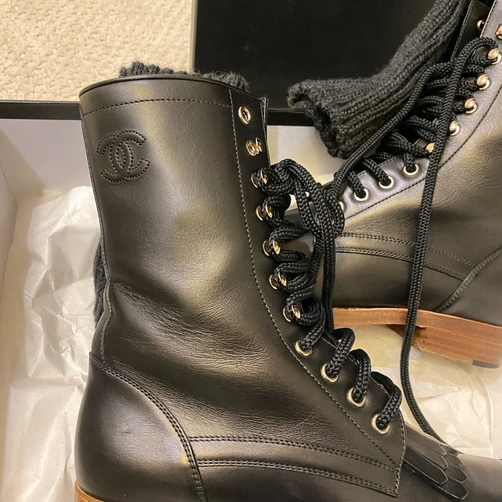 Chanel High Boots Cal/ knits